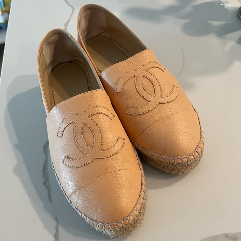 Chanel Espadrilles Lambskin size 39 Light Orange